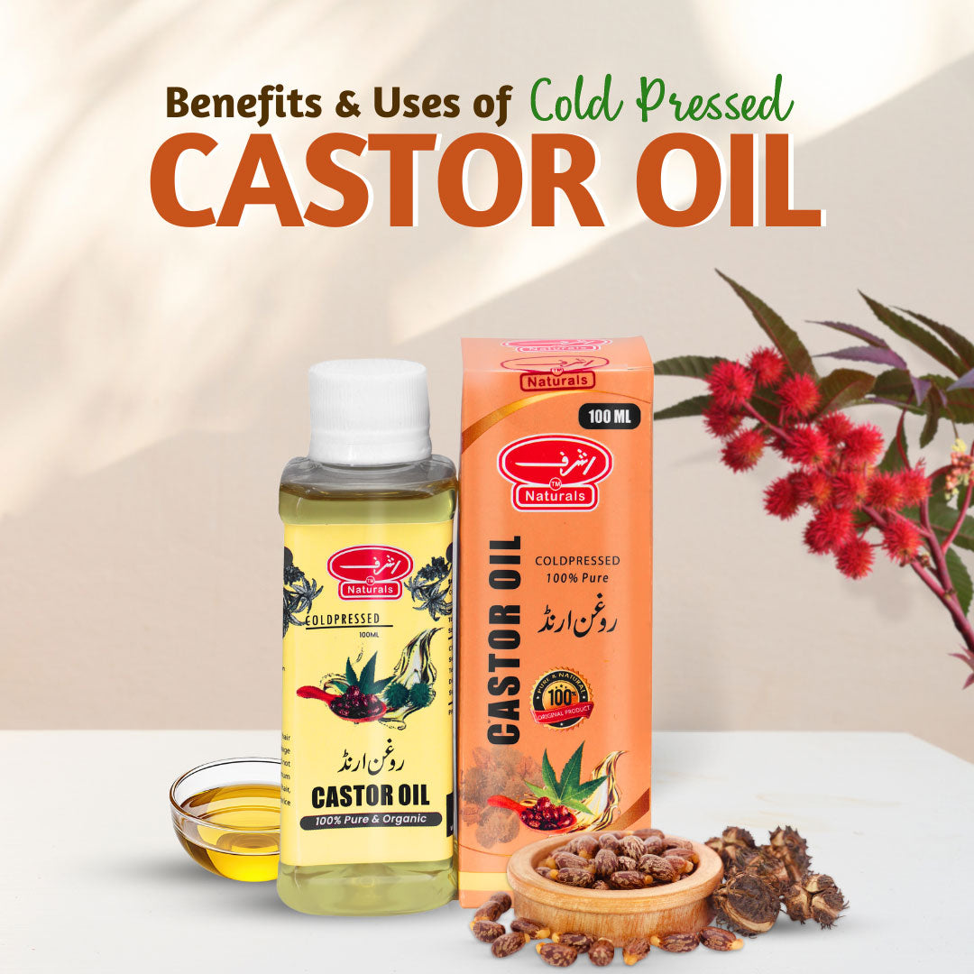 Ashraf Naturals cold pressed Castor oil, benefits and uses