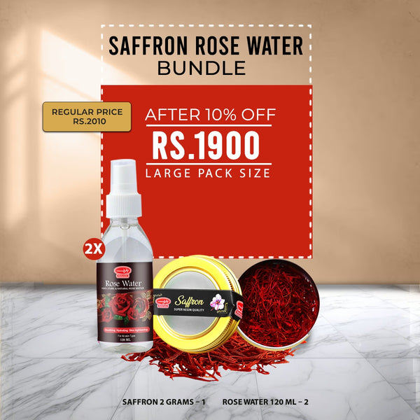 Saffron, Rose Water Bundle