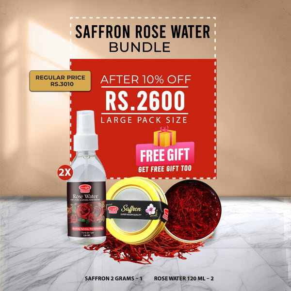 Saffron, Rose Water Bundle