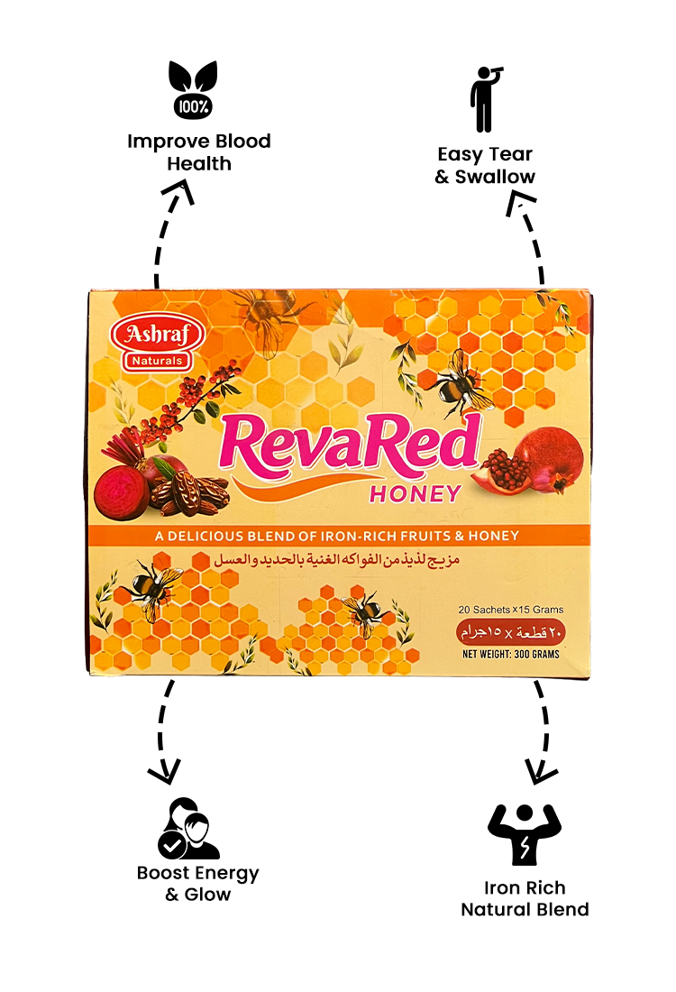 Reva Red RevaRed Honey - Iron Defficiency Support – Ashraf Naturals