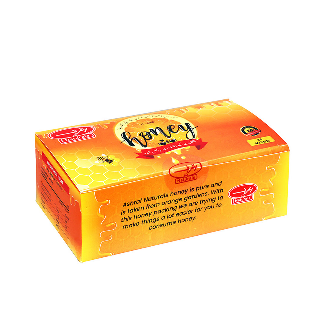 Honey Sachets  (Pack of 30 Sachets) Ashraf Naturals